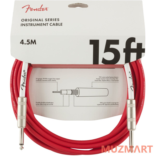Fender 15' Original Series Instrument Cable FRD Инструментальный кабель