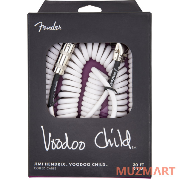 Fender HENDRIX VOODOO CHILD CABLE WHITE Гитарный кабель