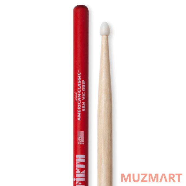 Vic Firth AMERICAN CLASSIC® 5BN, NYLON TIP W/ VIC GRIP Барабанные палочки с нейлоновым наконечником