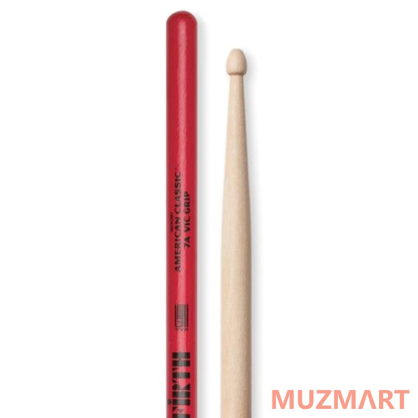 Vic Firth AMERICAN CLASSIC® 7A W/ VIC GRIP Барабанные палочки с деревянным наконечником