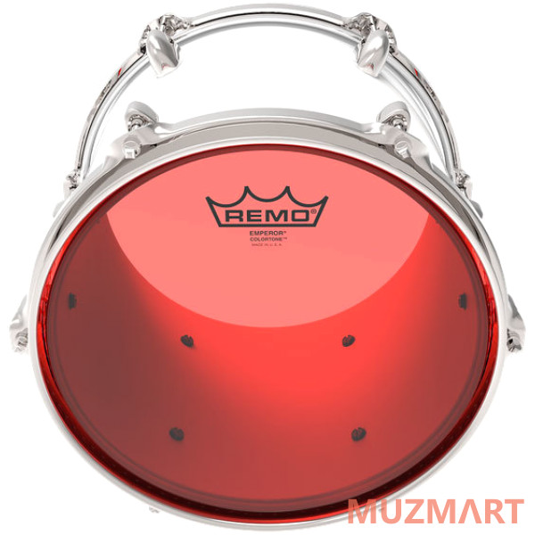 Remo BE-0312-CT-RD Emperor® Colortone™ Red Drumhead, 12 Цветной двухслойный прозрачный пластик для барабана 12"