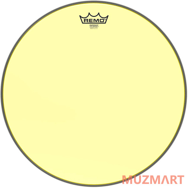 Remo BE-0316-CT-YE Emperor® Colortone™ Yellow Drumhead, 16' Цветной двухслойный прозрачный пластик для барабана 16"