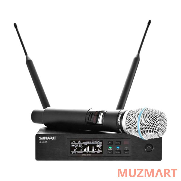 Shure QLXD24E/B58 G51 Вокальная радиосистема с ручным передатчиком BETA58, диапазон 470 - 534 MHz