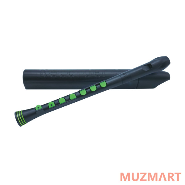 NUVO Recorder+ Black/Green Блок-флейта сопрано, строй - С, немецкая