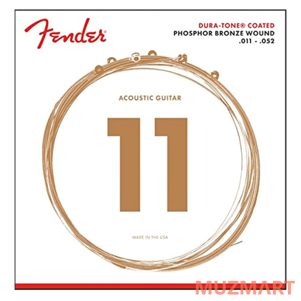 Fender 860CL PHOSPHOR BRONZE COATED 11-52 Струны для акустической гитары 11-52