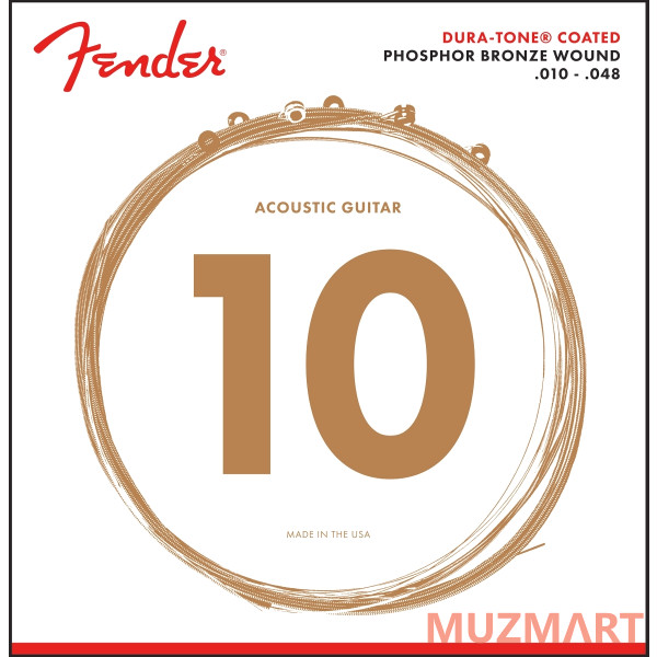 Fender 860XL PHOSPHOR BRONZE COATED 10-48 Струны для акустической гитары 10-48