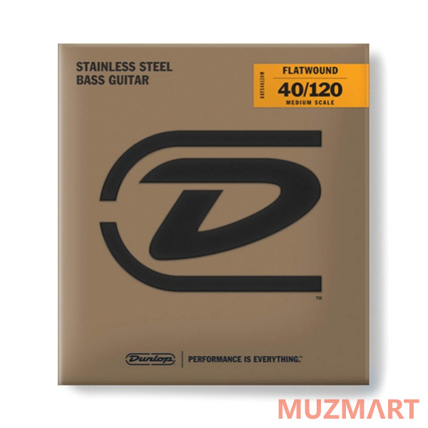 Dunlop DBFS40120M Flatwound Medium Scale Струны для 5-струнной бас-гитары