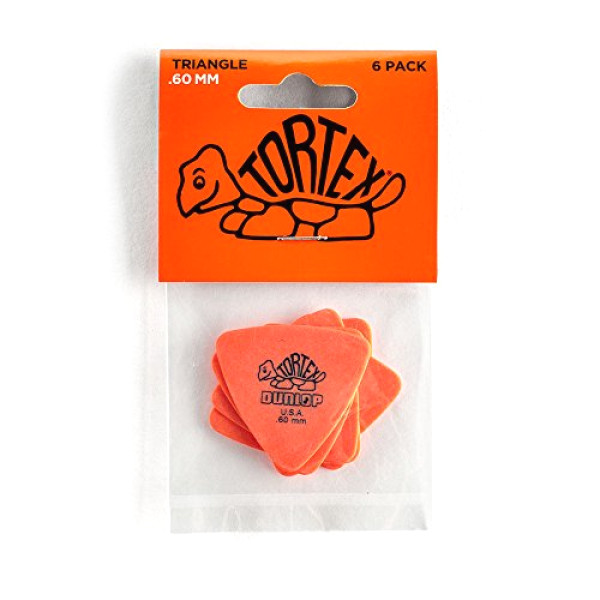 Dunlop 431P.60 Tortex Triangle Медиаторы 6шт, 0,60мм, треугольные
