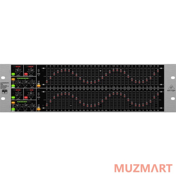 Behringer Ultragraph FBQ-PRO FBQ6200 Эквалайзер графический, 2-канальный, 1/ 3 октавный, с системой детектирования