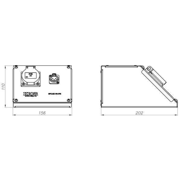 ТТС KPC-C2-1R-1F3 Коробка розеточная