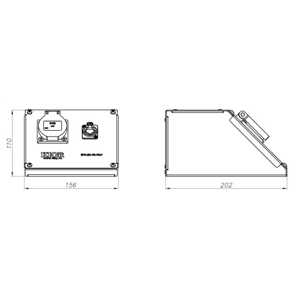 ТТС KPC-C2-1R-1RJ Коробка розеточная