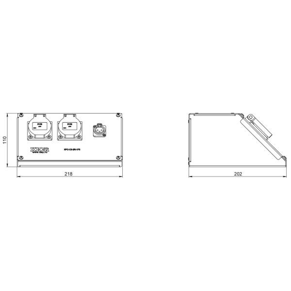 ТТС KPC-C3-2R-1F3 Коробка розеточная