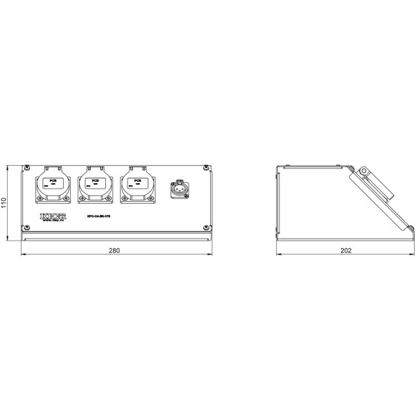 ТТС KPC-C4-3R-1F3 Коробка розеточная