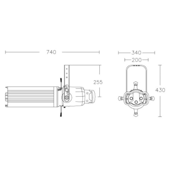 XLine Light D PROFILE LIGHT 15°/30° ZOOM Прожектор профильный