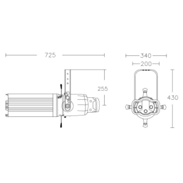 XLine Light D PROFILE LIGHT 25°/50° ZOOM Прожектор профильный