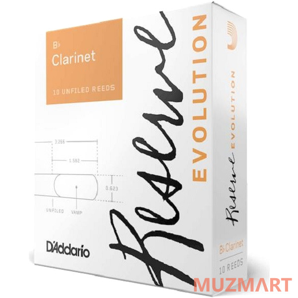 D'Addario Woodwinds Rico DCE10355 Reserve Evolution Трости для кларнета Bb