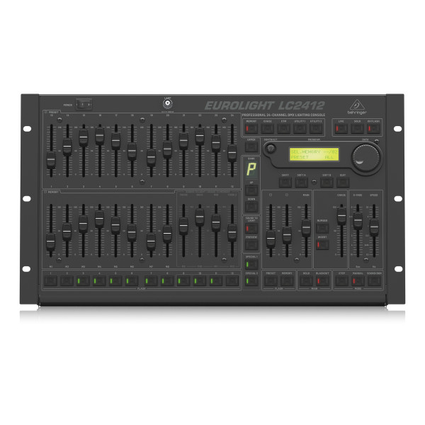 Behringer LC2412 V2 DMX контроллер , 24 канала,120 чейзов, 99 шагов