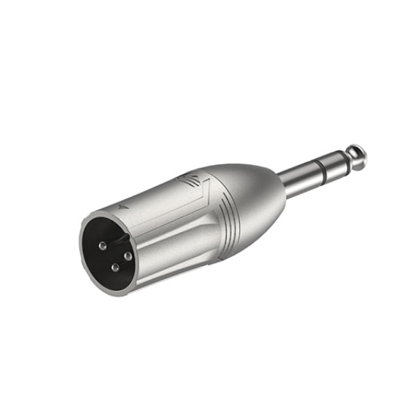 Roxtone RA3XMJM Переходник 3P XLR Male - 6,3mm stereo Jack Male