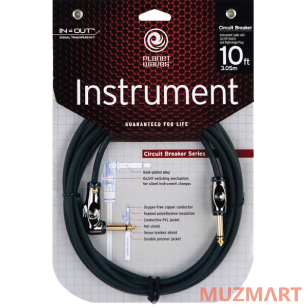 Planet Waves PW-AGRA-10 Кабель инструментальный, 3,05м