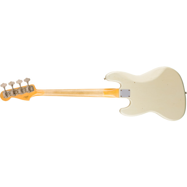 Fender Custom Shop 1962 Journeyman Relic Jazz Bass, Rosewood Fingerboard, Aged Olympic White Бас-гитара