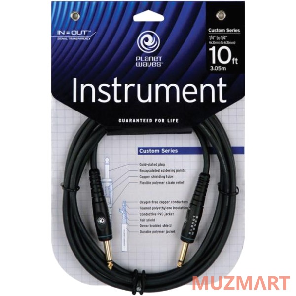 Planet Waves PW-G-10 Кабель инструментальный Jack-Jack, 3,05м