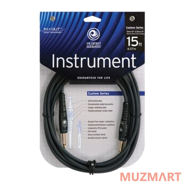 Planet Waves PW-G-15 Кабель инструментальный Jack-Jack, 4,57м