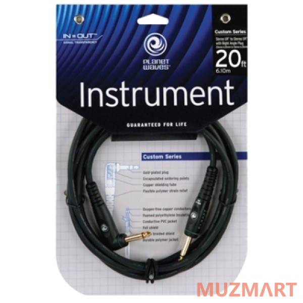 Planet Waves PW-GRA-20 Кабель инструментальный Jack-Jack, 6,1 м