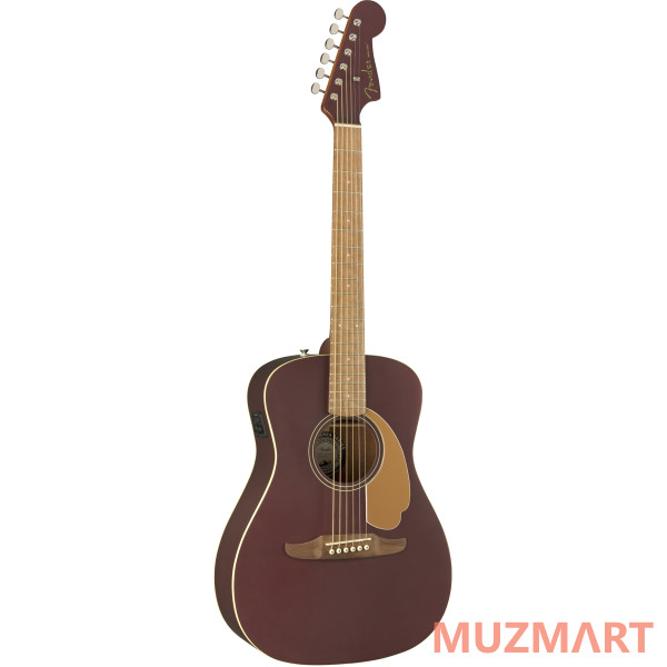 Fender Malibu Plyr Burgundy Satin WN Электроакустическая гитара