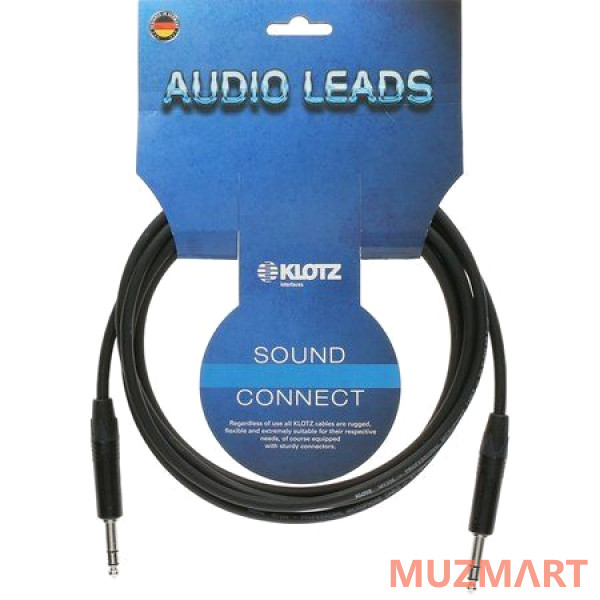 Klotz B4PP1-0100 Межблочный кабель Stereo Jack, 1 м