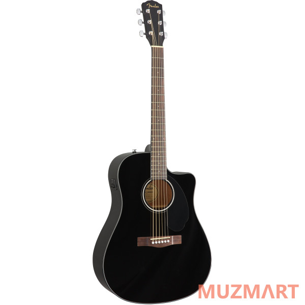 Fender CD-60SCE DREAD BLACK WN Электроакустическая гитара