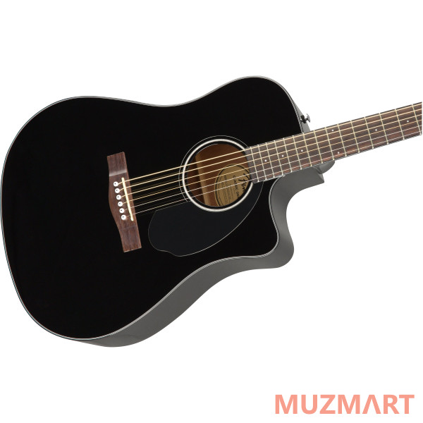 Fender CD-60SCE DREAD BLACK WN Электроакустическая гитара