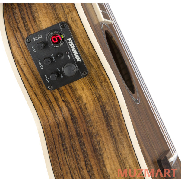 Fender UKULELE RINCON V2 OVANGKOL NAT WB укулеле тенор электроакустическая