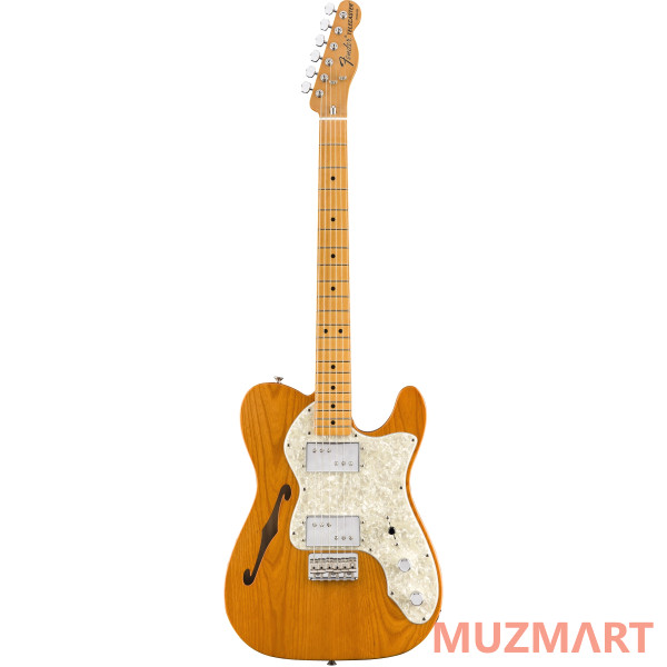 Fender Vintera '70s Telecaster Thinline, Aged Natural Полуакустическая электрогитара