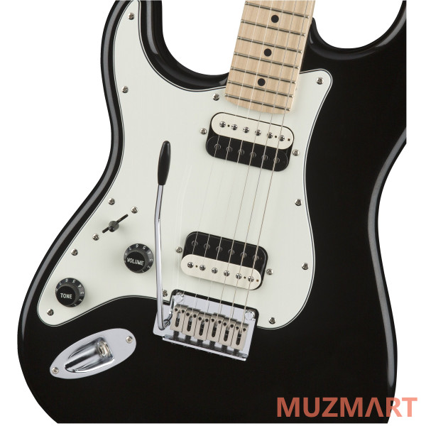 Squier Contemporary Stratocaster HH Left-Handed, Maple Fingerboard, Black Metallic Электрогитара левосторонняя
