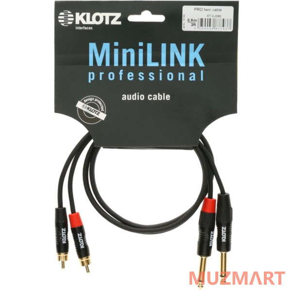 Klotz KT-CJ600 Кабель межкомпонентный 2 RCA - 2 Jack