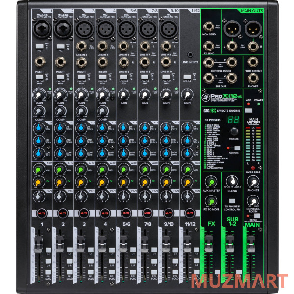 Mackie ProFX12v3 12-канальный микшер с процессором эффектов
