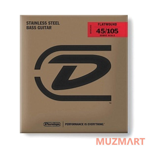 Dunlop DBFS45105S FLATWOUND SHORT SCALE Комплект струн для бас-гитары