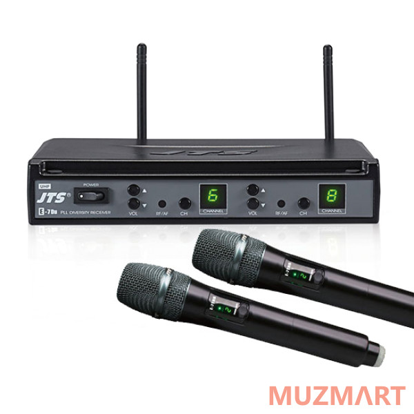 JTS E-7Du/E-7THD Радиосистема двухканальная с двумя ручными радиомикрофонами