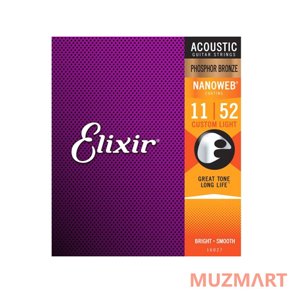 Elixir 16026 NANOWEB Струны для акустической гитары