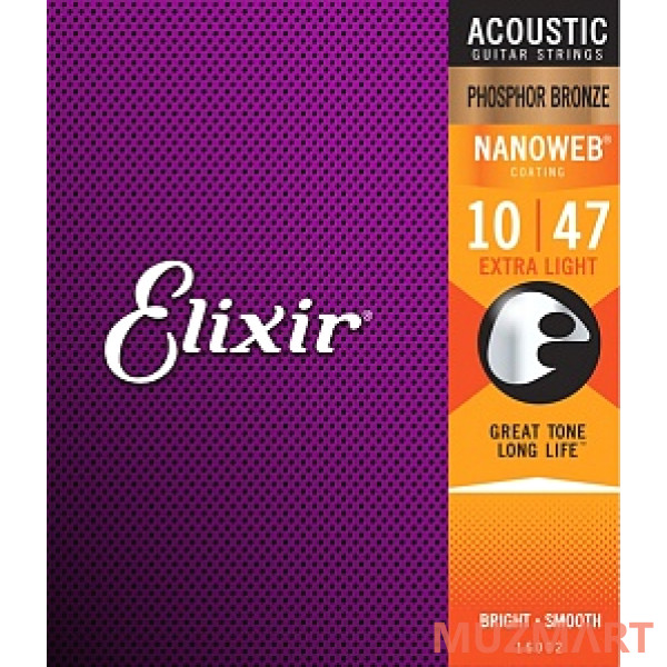 Elixir 16005 NANOWEB Струны для акустической гитары
