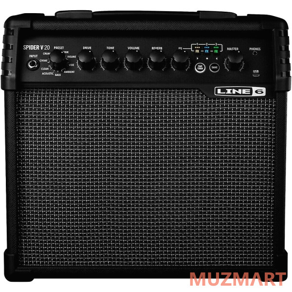 Line 6 SPIDER V 20 MKII моделирующий гитарный комбоусилитель