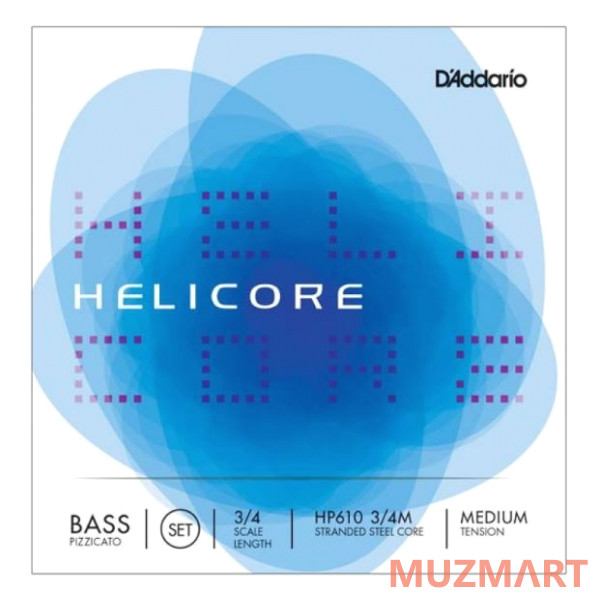 D'Addario HP610 3/4M струны для контрабаса HELICORE Pizzicato