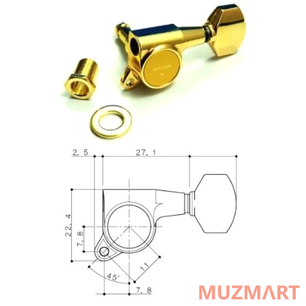Gotoh SG381-MG-07-G-(L6) колки локовые