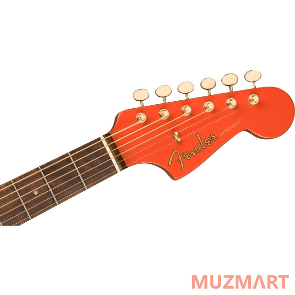 Fender LTD ED Redondo Player Fiesta Red, Gold Hardware Электроакустическая гитара