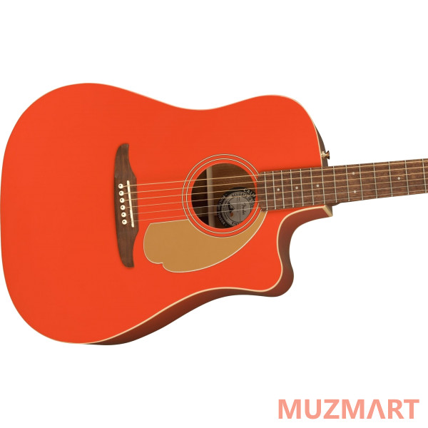 Fender LTD ED Redondo Player Fiesta Red, Gold Hardware Электроакустическая гитара