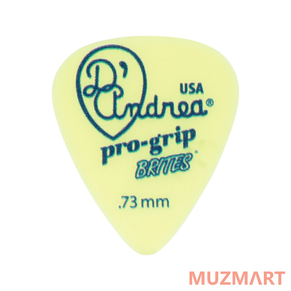 D'Andrea TPGB351-073MD Pro-Grip Brites Медиаторы, толщина 0.73мм, 12шт
