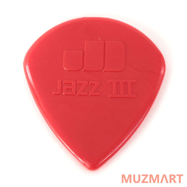 Dunlop 47P3N Nylon Jazz III Медиаторы 6шт, 1,38мм, красные