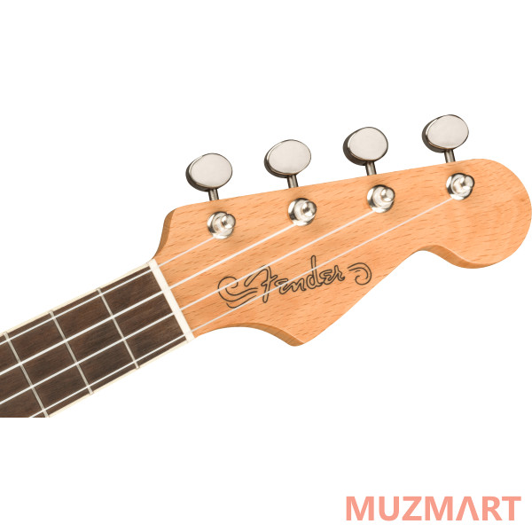 Fender Fullerton Strat Uke Black Укулеле со звукоснимателем
