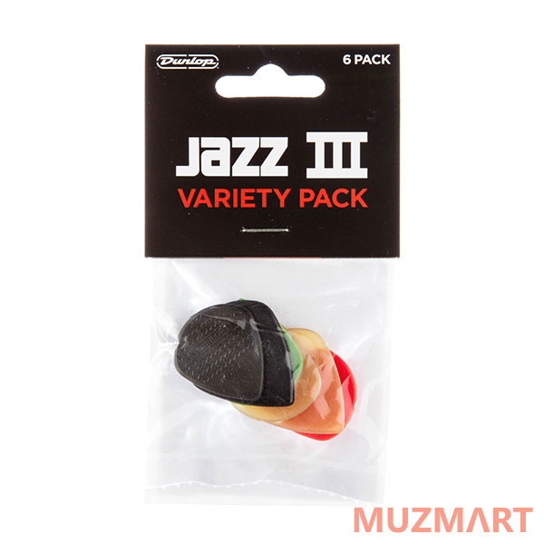 Dunlop PVP103 Набор медиаторов Jazz III Pick Variety Pack, 6шт