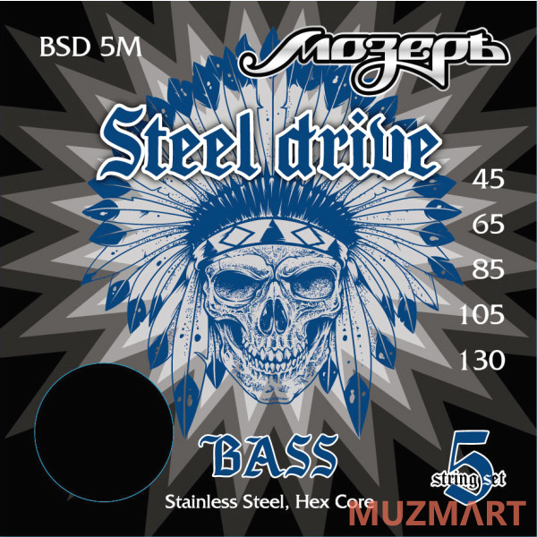 Мозеръ BSD-5M Steel Drive Комплект струн для 5-струнной бас-гитары